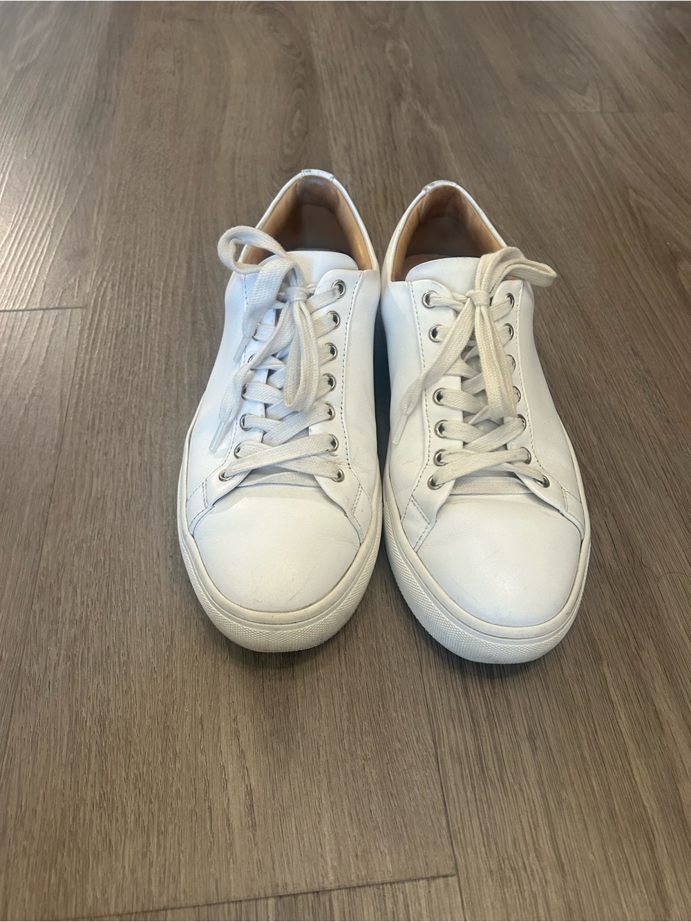 Thursday Boot Company White Leather Low-Top Sneakers